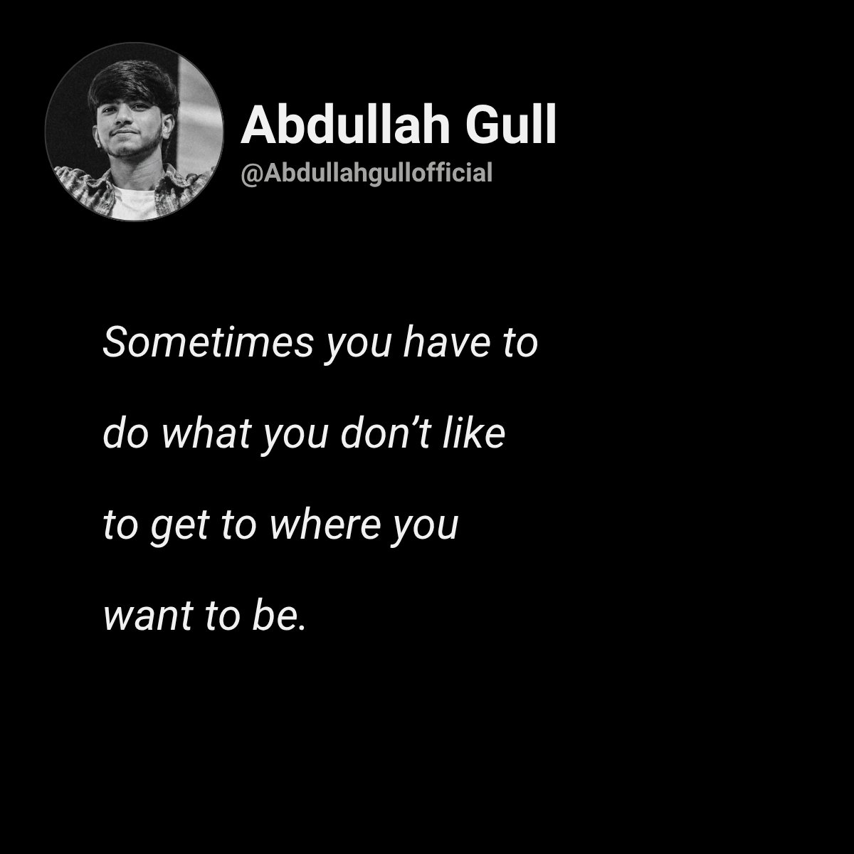 abdullahgulloff's tweet photo. Trust the process, even the parts you don't enjoy https://t.co/DbEZYlBNHA