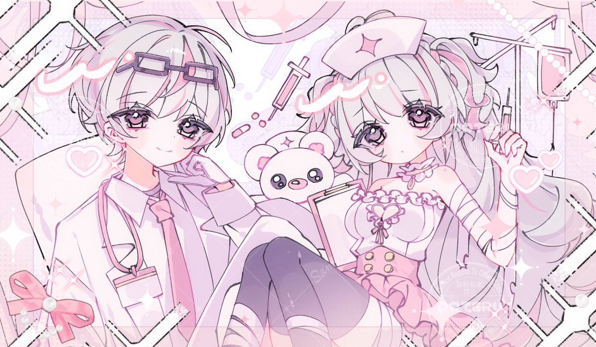 _mcmcouo's tweet photo. 【 ハロウィン量産 】

今年はナース💉🎀ドクターです♡
可愛く出来たのでぜひ可愛いナース🇦🇩ドクターになってください ٩(ˊᗜˋ*)و💕

ツリーに繋げるテンプレート（一枚目）と参考資料と一緒にDMください✉️💭 https://t.co/CSyCLyTRBA