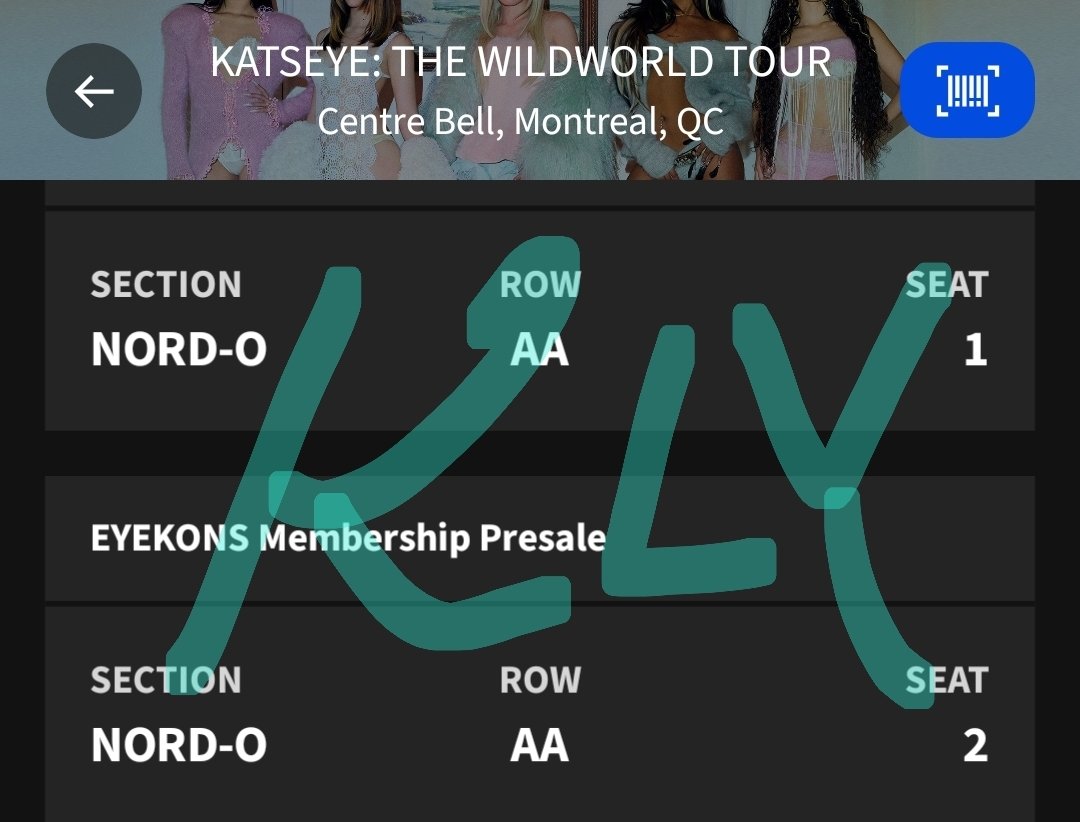 zibeyib's tweet photo. #wts #katseye #montreal selling a front row seat for katseye on oct 30th!  dm me or @ bc i never get notifs from this damm app https://t.co/rs4TTDzlKK
