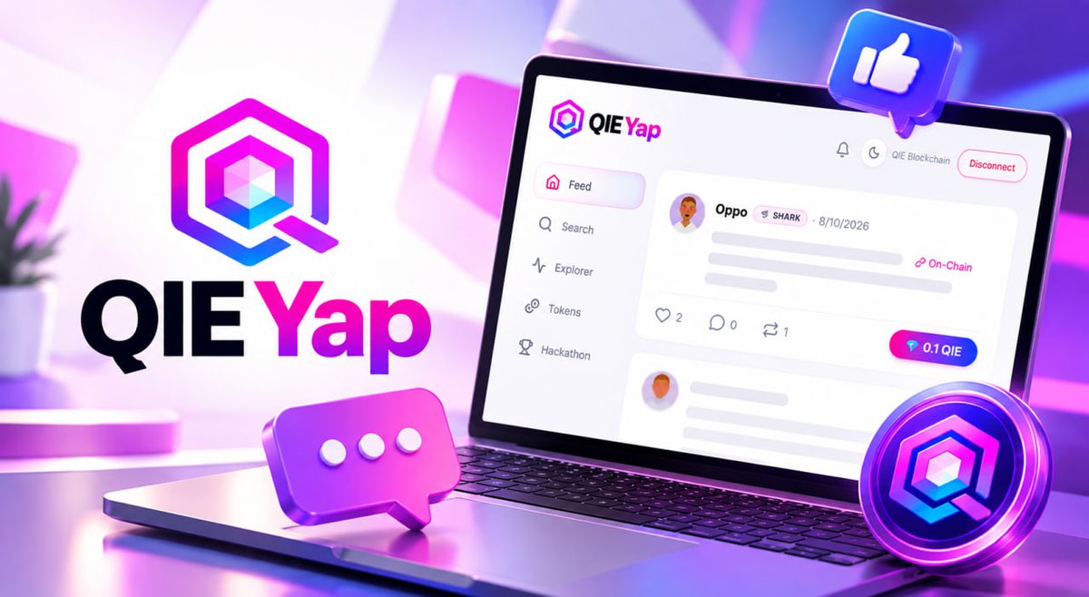 qieblockchain's tweet photo. 🚀 QIE YAP is now LIVE!

Talk crypto. Share your insights. Discuss the QIE ecosystem.

💬 Create & engage
💎 Get tipped in qie:native  

Ready to get rewarded for your insights?

👉 Explore QIE YAP: https://t.co/oVFb3N5Or7

#QIE #QIEYAP #Crypto