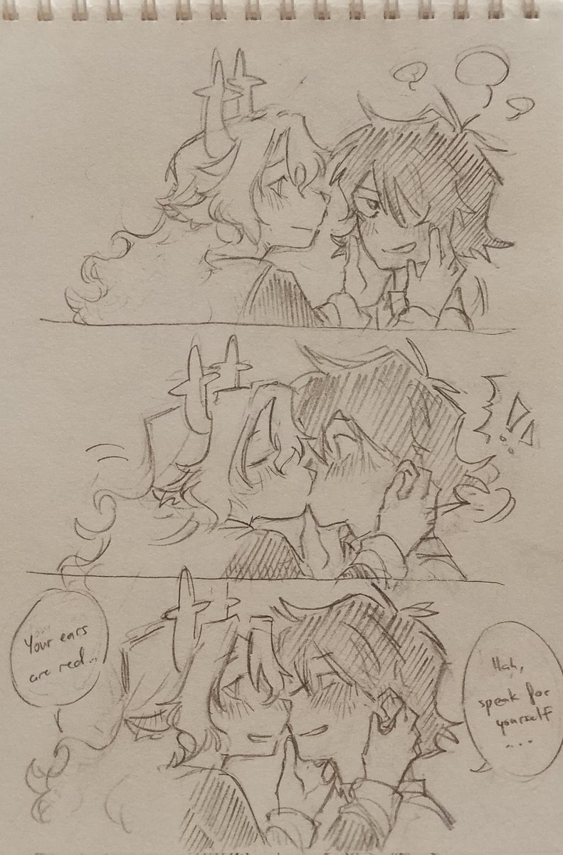ObidienWhitebob's tweet photo. gn

Noelle: "I-i just got a little bit bored of your ramblings, so i just decided to kiss you on the mouth."

Kris: "Yeah, it's really good. It sort of taste like honey mixed with syrup. Pretty good combinations if you ask me."

Kris' Soul ":D" 

Kissie Kriselle by @br1_lee https://t.co/HyRroxvDIz