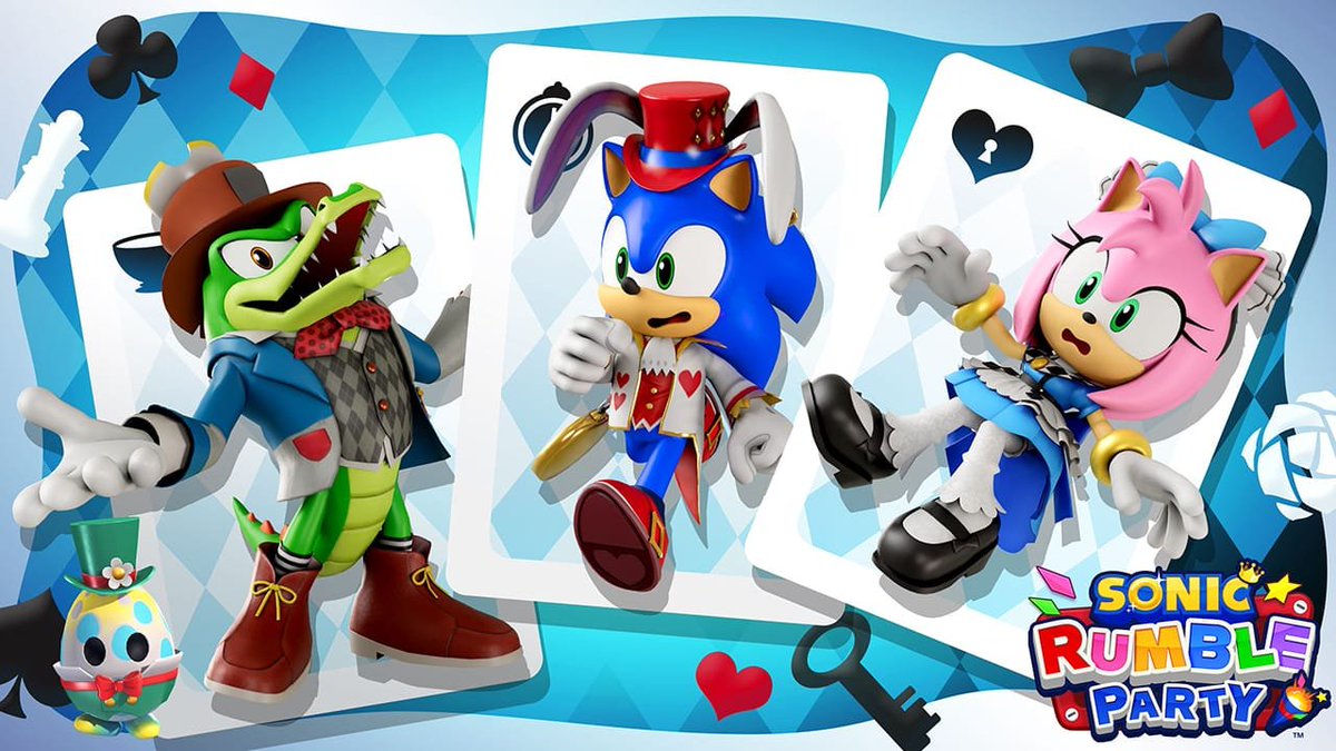 SonicOfficialJP's tweet photo. ソニックシリーズの一部タイトルでは、登場キャラクターに別の衣装が用意されていることも✨

ステータスやパラメーターに変化はありませんが、いつもと違う姿に気分が向上すること間違いナシ⁉
『ソニックアドベンチャー２』や『ソニックスーパースターズ』、最近は『ソニックランブルパーティ』でも、素敵な衣装がいっぱいあります！

皆さんが一番好きな衣装を、ぜひ教えてください！😉