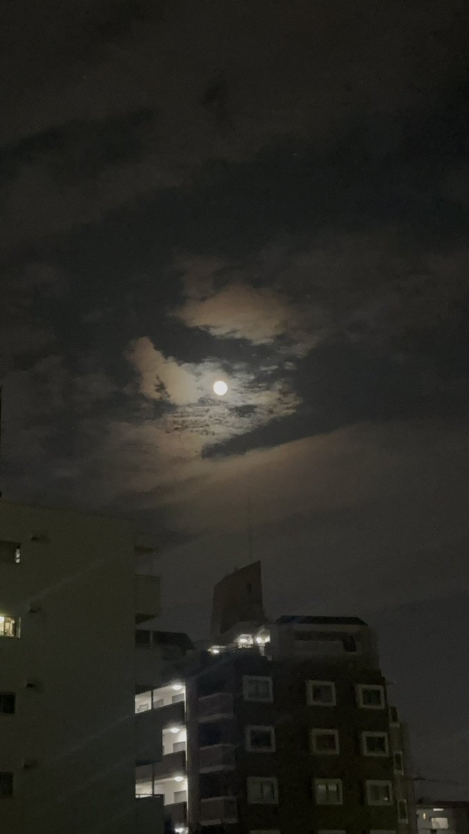 acejp_super's tweet photo. 今日は中秋の名月ですね！
雲がかかっているので綺麗には撮れませんでした😭 https://t.co/KDYlUxPLaz