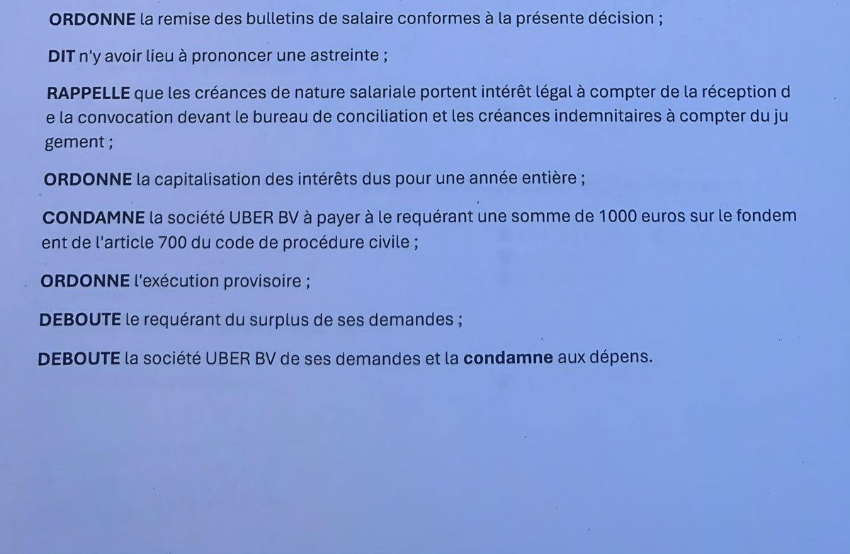 BENALIBrahim20's tweet photo. 🔴 Terrible défaite pour #Uber devant les prud’hommes : tous les chauffeurs défendus avec notre cabinet ont été requalifiés en salariés ! L’arrêt de la Cour de cassation du 9 juillet, présenté comme une victoire par Uber, n’aura finalement pas servi à grand-chose.

#UberDontMakeTheLaw 
@leilachaibi