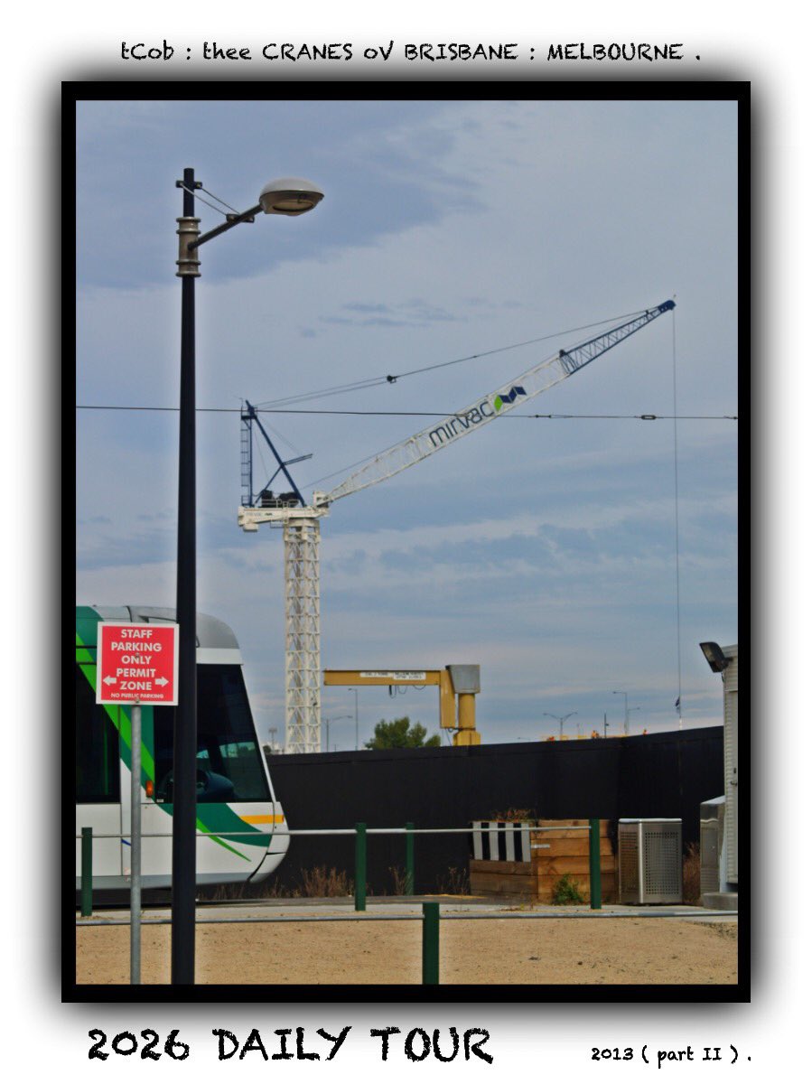 no1cranespotter's tweet photo. #CRG_DLTN ( World’s Leading Cranespotter ) :
in Association w/ Crane oV thee DaY presents #COLLECTABLE LOCATIONS :
oV #theeCranesovBrisbane /)'>
A Tower Crane Art Photography #COLLECTION
in LEAD UP to AFL FINAL - MELBOURNE WEEK :
DAY : 268 : MIRVAC CONSTRUCTION - MELBOURNE https://t.co/8WAMSvc6ey