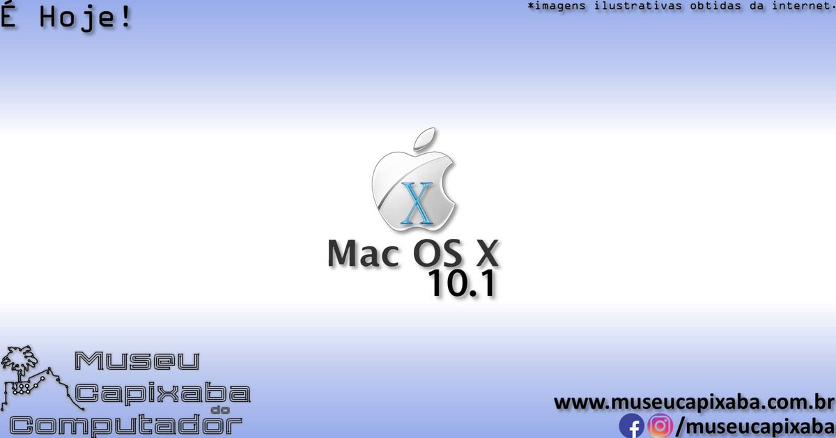 museucapixaba's tweet photo. É hoje! O sistema operacional Apple Mac OS X 10.1 Puma de 2001.
+em https://t.co/RXYJ8yA8sx
#MuseuCapixaba #mcc #éhoje #museu #Tecnologia #Retro #Geek #retrocomputing #OnTHisDay #Apple #MacOSX #Macintosh #MacintoshOperatingSystem #MacOS #SnowLeopard #GUI #Intel #Janelas #LISAOS https://t.co/sH5MQXJbux