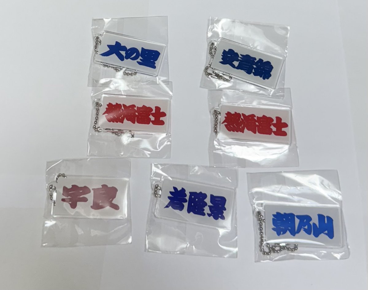aczkrY1's tweet photo. 大相撲ガチャ🌸交換

売店ガチャ
応援タオル風アクリルキーホルダー

大の里/安青錦/熱海富士2/宇良/
若隆景/朝乃山

求
琴櫻

郵送交換希望です📮
お気軽にお声がけください🙇‍♀️

#大相撲ガチャ https://t.co/08CHUmqsZq