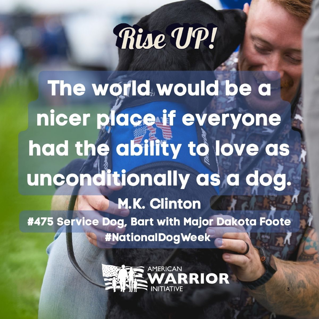 LouiseThaxton's tweet photo. Sometimes love looks like four paws, a wagging tail, and a battle buddy who never leaves your side. So grateful for every service dog bringing hope, healing, and unconditional love to one of America’s heroes. #NationalDogWeek @Fairwaysteve1 https://t.co/3cLyMwH0gb