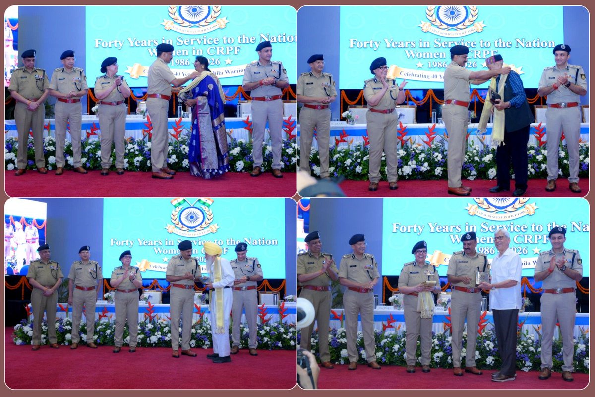 crpfindia's tweet photo. The Central Reserve Police Force (CRPF) achieved a historic milestone this year, commemorating four decades since the induction of India’s pioneering all-women combat battalion in 1986.

To celebrate this 40-year legacy, the CRPF organized a special event on 25 September 2026 at the CRPF's Shaurya Officer's Institute in New Delhi.

During the ceremony, DG @crpfindia Shri @gpsinghips , joined by Dr. Anamika Singh, President of the CRPF Family Welfare Association (CWA), honoured both veterans and women in service for their dedicated service, exceptional courage, and sacrifice. 

While addressing the gathering DG laid emphasis on women empowerment in CRPF following the line of Government of India. We salute our women warriors for their sacrifices and achievements.

#NationFirst
#Vandematram150 
#MissionNaxalMuktBharat2026
@gpsinghips
@crpf_j
@CentralZoneCrpf
@northeast_zone
@southzone_hyd
#WomenWarrior
#40YearsOfWomenInCRPF
#WomenInUniform