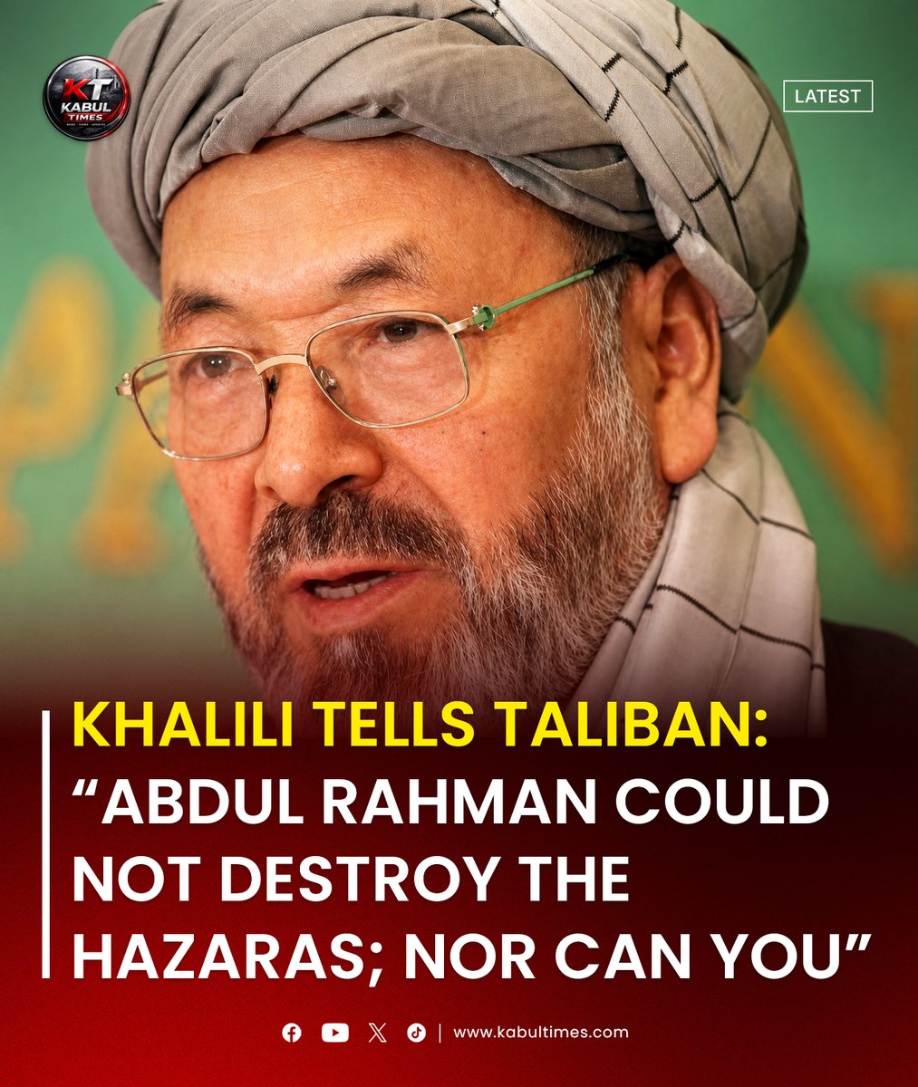 kabultimes01's tweet photo. On September 25, Mohammad Karim Khalili called for justice, equality and religious freedom for Afghanistan’s Hazara community, while accusing the Taliban of discrimination and property seizures. https://t.co/Joawm4uEQb