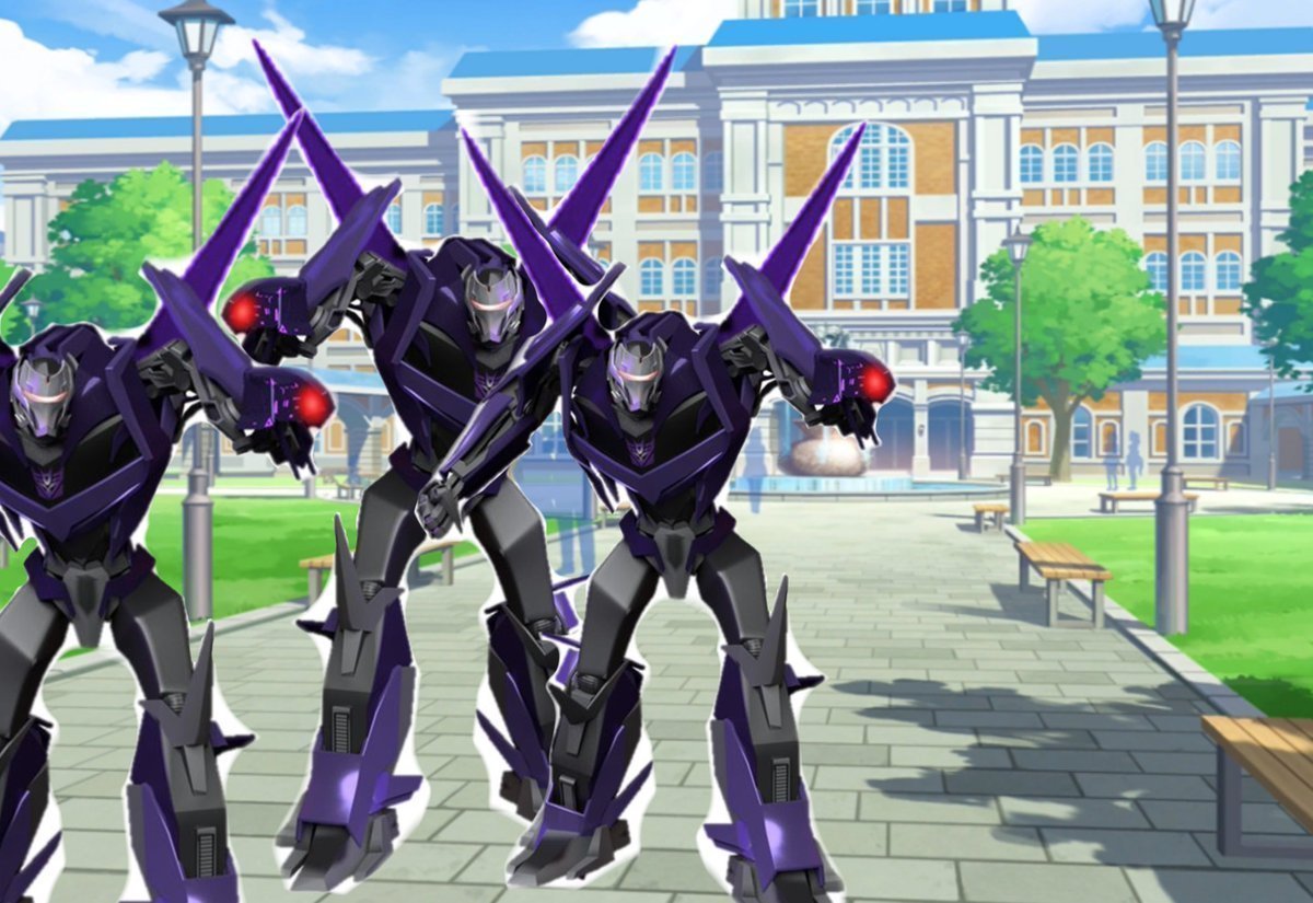 TracenPrime's tweet photo. [ OPEN RP - "The First Wave" ]

"MARCH FORTH! MY WARRIORS!!"

[The Decepticons Armada arrives, the vehicons begin their destruction as they open fire, they are mostly at 4 points]

[The Entrance, the academy, the dorms, and the track]

[Choose which location you'll them fight in] https://t.co/lQfmzXOQap