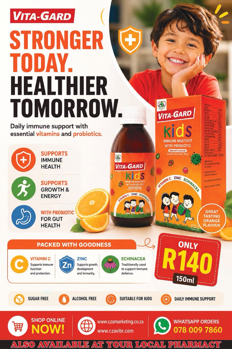 IsolezweNews's tweet photo. ISIKHANGISO | NCIPHISA UBUHLUNGU NGE-ARNICA BLU USEKELE NESIMO SAKHO SOMZIMBA (IMMUNE SYSTEM) NGE-VITA-GARD, ESIZA ABADALA NEZINGANE
> https://t.co/1tmZaubIIu
#ArnicaBlu #MuscleRelief #JointSupport #Magnesium #VitaGardC #ImmuneSupport #VitaGardforKids #czamarketing https://t.co/jCLRA89jpy