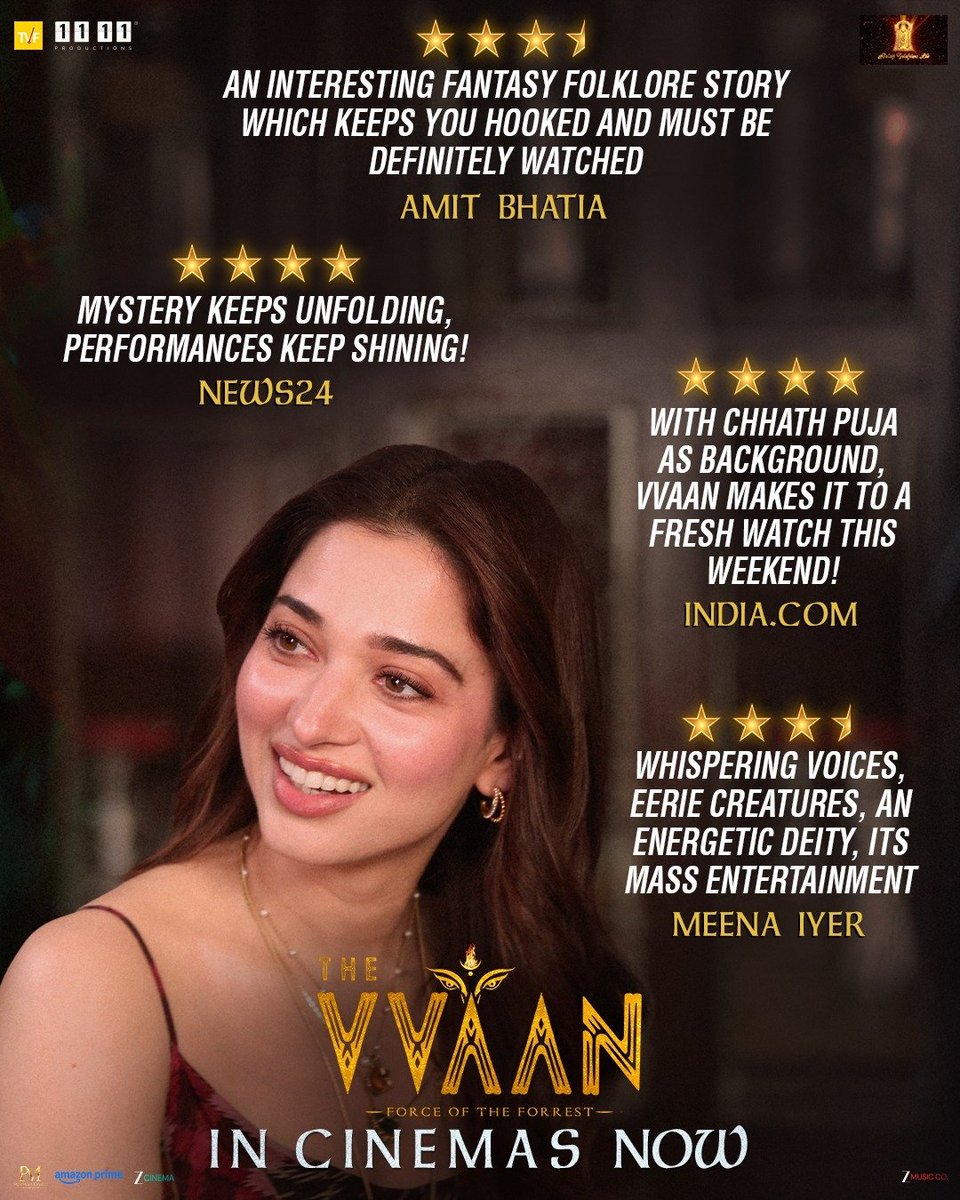aamir656955's tweet photo. reviews dekh ke VVAAN ko lekar curiosity aur badh gayi 😭 folklore aur fantasy ka ye mix kaafi intriguing lag raha hai. #THEVVAANInCinemasNow
   https://t.co/SSWVdJz83e
   https://t.co/TaJQS2jHDB