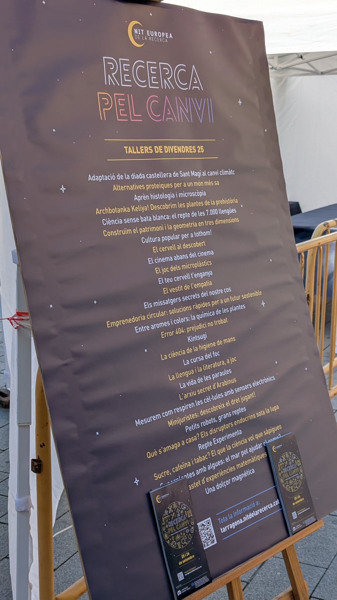 cienciaURV's tweet photo. 🙌A partir de les 16:30h i fins les 21h us esperem a la plaça Corsini per gaudir, petits i grans, dels tallers científics de la #NitRecerCAT26
#NitRecercaTGN https://t.co/TeGlyWI3v9