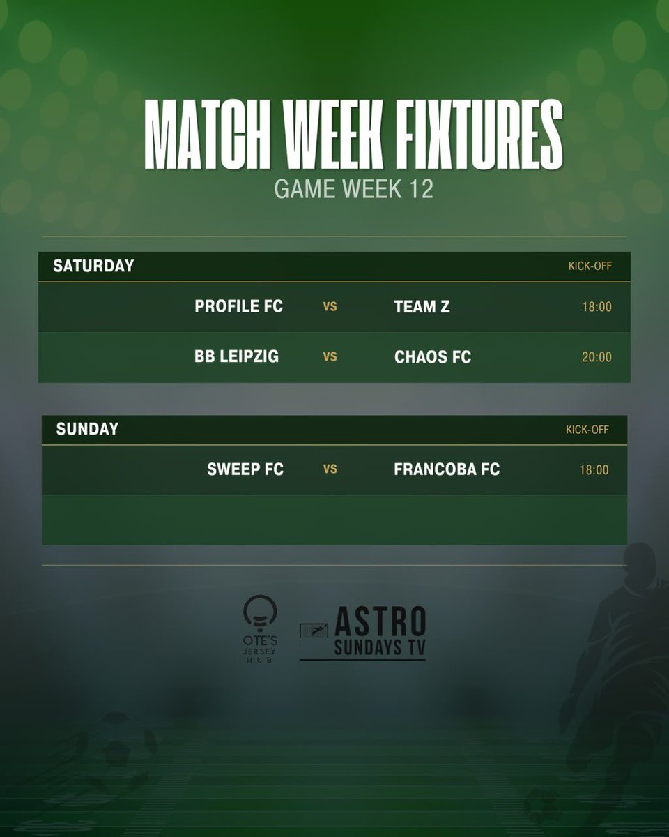 AstroWLeague's tweet photo. GW12 ready! #AWL #GW12 https://t.co/AwxNS5QclH