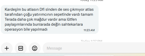 tahtanotlari's tweet photo. ATLAS / DFI MAĞDURLARI DA SESLERİNİ DUYURMAYA ÇALIŞIYOR 
📌
Tera tarafında mağdur sayısı ve kamuoyu ilgisi daha yüksek olabilir; ancak gelen mesajlardan görüyorum ki Atlas ve DFI tarafında da ciddi şekilde cevap bekleyen yatırımcılar var.

Özellikle DFI’nin birçok yatırımcının fon sepetinde bulunduğu, buna rağmen yaşananlarla ilgili kamuoyunda yeterli açıklama ve görünürlük olmadığı ifade ediliyor.

Buradan açıkça söyleyelim:

Bu süreç yalnızca tek bir portföy şirketinin veya tek bir fonun meselesi değil.

Atlas/DFI yatırımcılarının da;

• Fonlarında ne yaşandığını,
• İşlemlerin kimler tarafından ve nasıl gerçekleştirildiğini,
• Varsa usulsüzlük iddialarının incelenip incelenmediğini,
• Paralarının ve haklarının akıbetini

bilme hakkı var.

Tera mağdurlarını konuşurken Atlas/DFI mağdurlarını da görmezden gelmeyeceğiz.

Elinde Atlas/DFI ile ilgili KAP açıklaması, işlem kaydı, resmi cevap, bloke/emir ekranı veya başka belge bulunan yatırımcılar bana iletsin.

Belgeler üzerinden bu tarafı da görünür hale getirelim.

@spkgovtr @HMBakanligi @Takasbank @MerkeziKayitTur @adalet_bakanlik

#FonMağdurları #AtlasPortföy #DFI #SPK #TEFAS #Takasbank #YatırımcıHakları