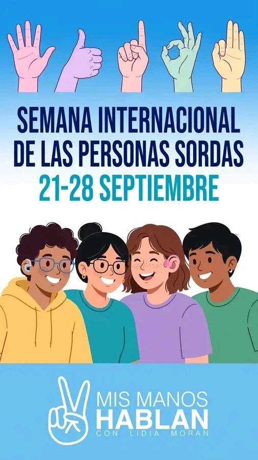RossQuilez's tweet photo. Del 21 al 28 de septiembre celebramos la diversidad, la inclusión y la riqueza de las comunidades sordas. 
La Lengua de Señas es una lengua completa que permite comunicarnos, expresar ideas, compartir emociones y construir vínculos. 
#Cuba https://t.co/kMGJGFl9dl