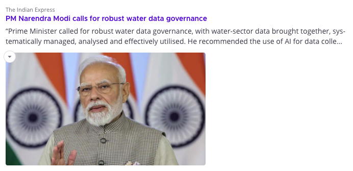 Nithin0dha's tweet photo. Water is probably the thing we take most for granted, and it is going to become one of the defining issues of our times. As climate change worsens, we are going to see more erratic monsoon patterns, and that will only exacerbate an already difficult problem.

A lot of India is already under water stress. In places like Punjab, Rajasthan, Haryana and Delhi, we are simply extracting more groundwater every year than is being replenished. And the dependence is massive, with over 60% of our irrigation coming from groundwater, in a country where more than 40% of people still work in agriculture.

It is easy to look at all this and expect the government to fix it. But water is something all of us use every day without thinking about it, which makes it everyone's problem to work on. And a lot of people already are, across governments, startups, nonprofits, and communities.

But I think at some level this is also an awareness and data problem. Before figuring out the solutions, we need to know how good, bad, or ugly the situation actually is, and today we largely don't. Most borewells in the country don't even have meters on them. Which is why the PM's recent message on better water data, and using AI and other technologies to collect and make sense of it, is an important one.

Water is also a big theme for us at @RainmatterOrg and @Rainmatterin. We are already supporting several organisations and startups doing a variety of things in this space, including @KritsnamTech, @FluxGenTech, @BosonWhitewater, @solinas_in, Wattr, @GreenvironmentI, and Biome.

If you are building something meaningful around water, do reach out to us. We'd be happy to support🙂