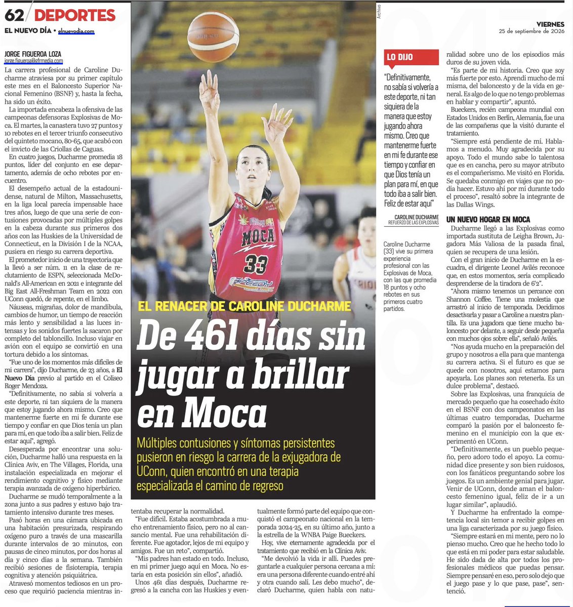 DiasporaPIP's tweet photo. ¡Impulso al deporte femenino! 🏀 Carolina Ducharme destaca en Moca con un nuevo comienzo en el BSNF. Ejemplo de la fuerza de nuestras atletas. En la Patria Nueva, el PIP apoyará el deporte de base, las ligas femeninas y la representación soberana. 🏆🇵🇷 #DPIP https://t.co/62xp3Kcvvw