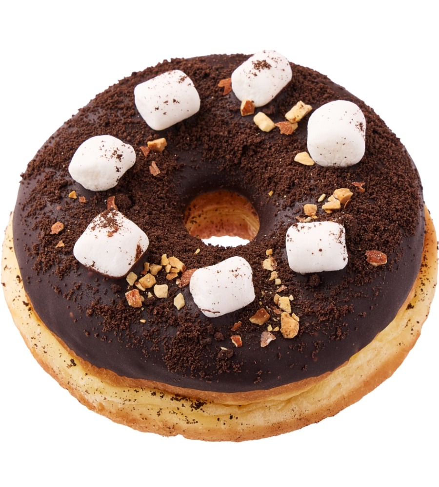 fashionpressnet's tweet photo. ランディーズドーナツ秋限定「チョコドーナツ」ふわふわマシュマロ＆“ザクザク”フレーク、特大サイズも - https://t.co/Yj3koGkW3G https://t.co/BjDlMFDLkW