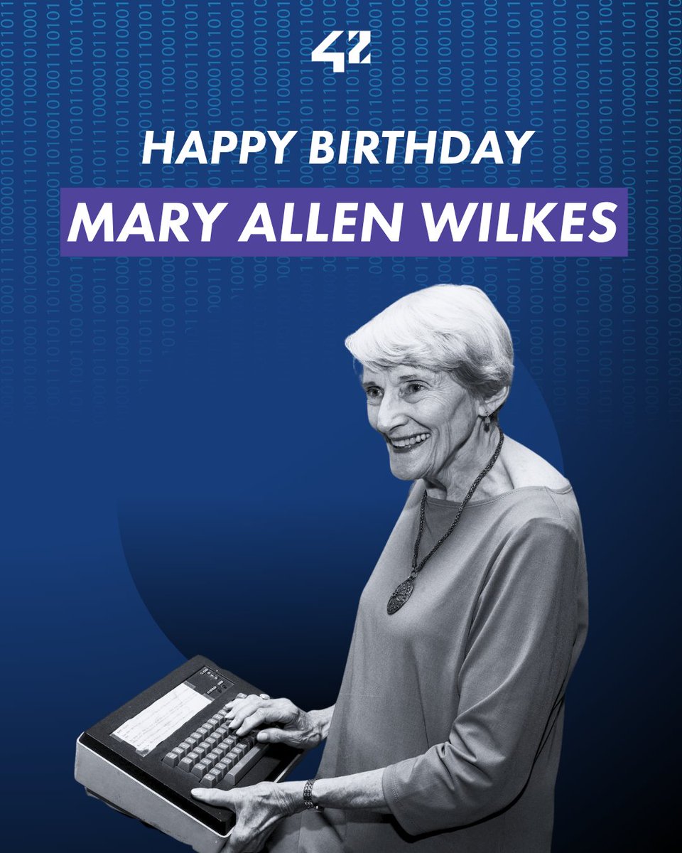 42Network's tweet photo. ⭐️ Happy birthday Mary, you're an inspiration to  women in tech, and to anyone daring to change paths. 💻⚖️

#42Network #42BeyondTheCode #MaryAllenWilkes https://t.co/u5ADimhZqe