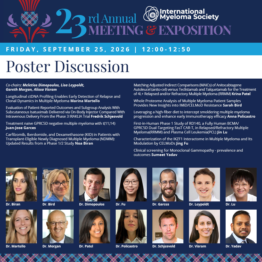 Myeloma Society (@Myeloma_Society) — #IMS26 — conference slide