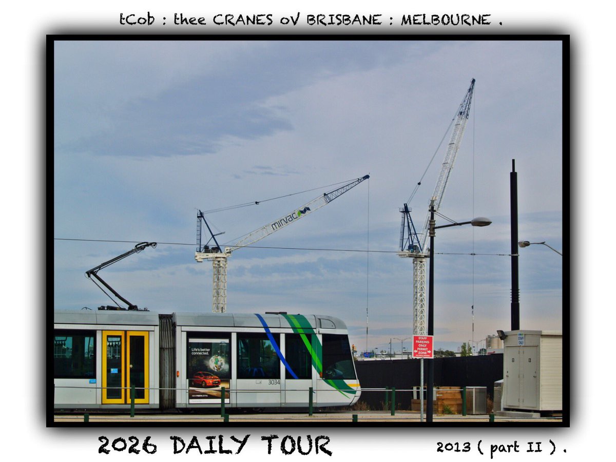 no1cranespotter's tweet photo. #CRG_DLTN ( World’s Leading Cranespotter ) :
in Association w/ Crane oV thee DaY presents #COLLECTABLE :
oV #theeCranesovBrisbane /)'>
A Tower Crane Art Photography #COLLECTION
in LEAD UP to AFL FINAL - MELBOURNE WEEK :
DAY : 268 : MIRVAC CONSTRUCTION - MELBOURNE . https://t.co/gdln5xkVy6
