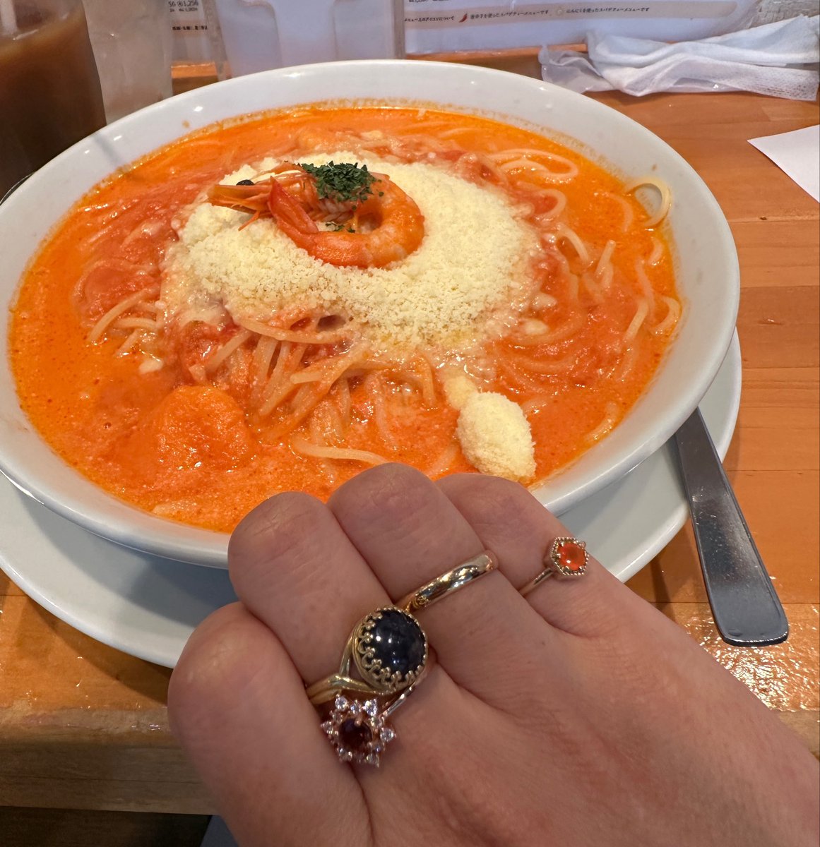 8chi_4u27's tweet photo. えびのとまとぱすたー

#myjuvelia https://t.co/e5nrjHObw0