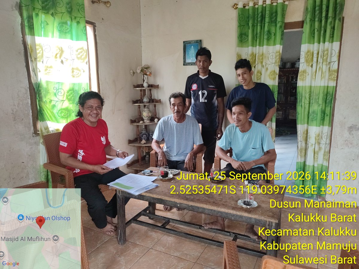 AbrahamMuhiddin's tweet photo. Jumat /25/09/2026 
Kegiatan Sosialisasi Pendampingan Akses Teknologi Terekomendasi dan/ atau Tepat guna Bersama Bapak Nahrawi Ketua dan anggota Kelompok Pokdakan Matahari di Dusun Manaiman Desa Kalukku  Barat Kec.Kalukku Kab.Mamuju Sulbar.
#BPPSDMKP
#satminkalmaros
#puslatluh https://t.co/QoBMUbRXm6