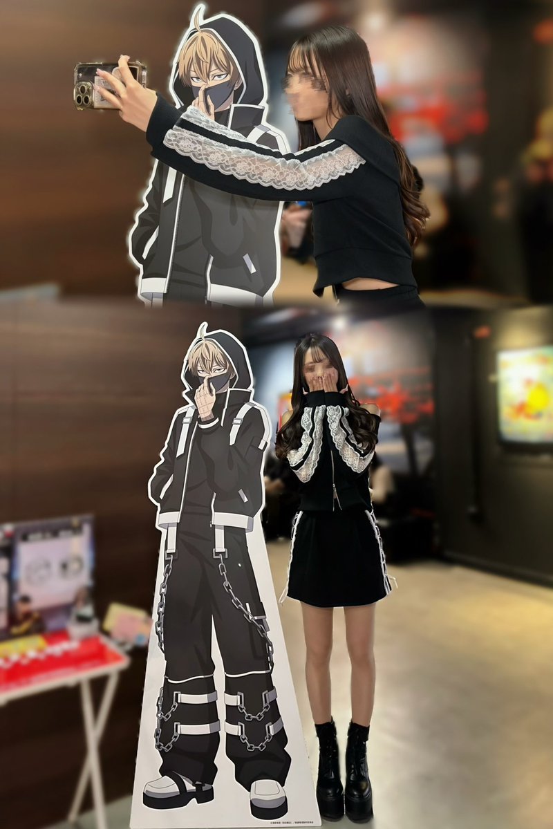 CrJ1z's tweet photo. 🗼桃源暗鬼 ✖️ 東京タワー🗼

皇后崎とお揃い（風♡）コーデ🖤🤍
次は後半戦で会おうね👋🏻💕

 #桃源暗鬼  #皇后崎迅 https://t.co/T3dvNldxrp