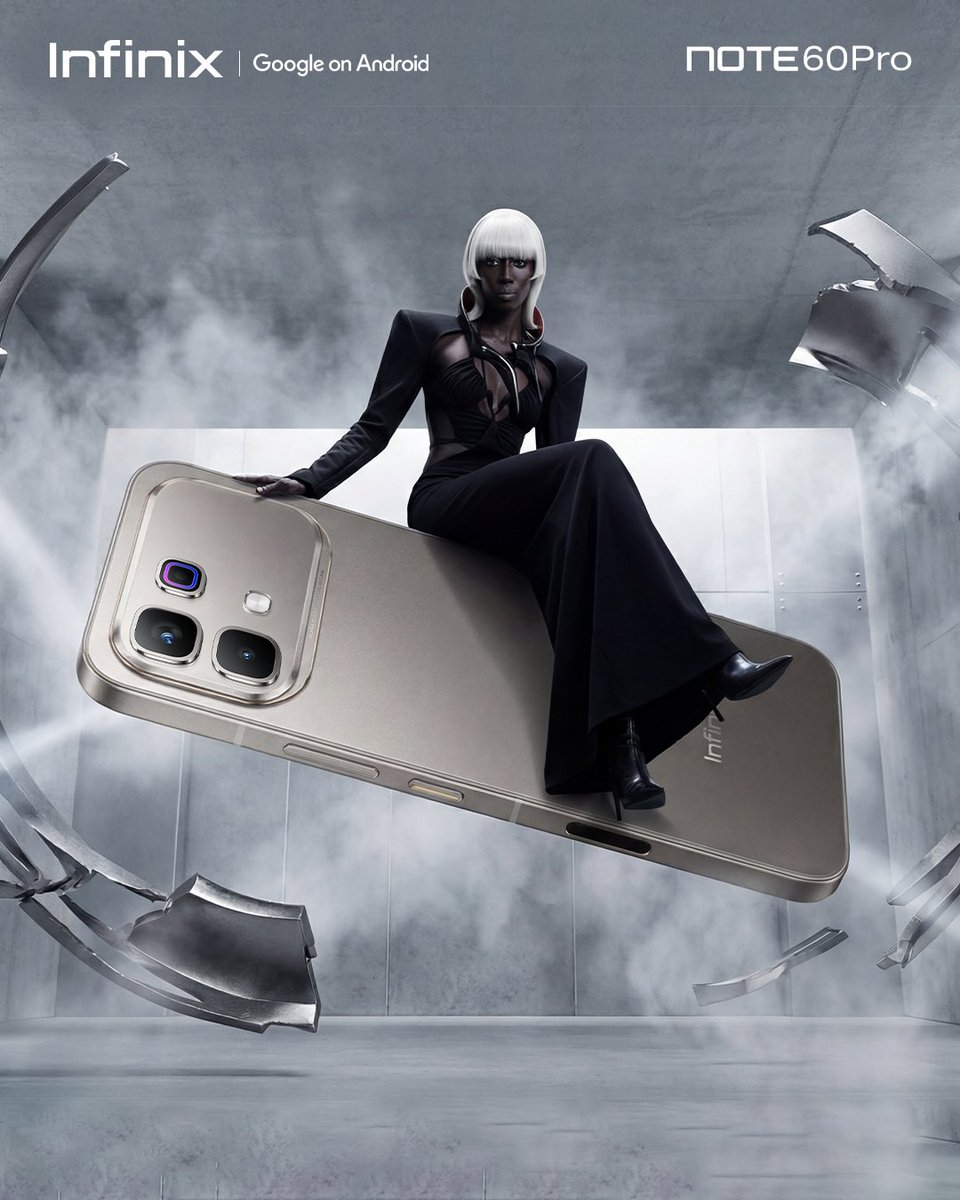 InfinixGhana's tweet photo. That design? Clean, Sleek, and Unmissable.

The NOTE 60 Pro is designed to stand out from every angle.

#InfinixNOTE60Pro #InfinixGhana #NOTE60Pro #Infinix #InfinixMobile #TechWithStyle #DesignedToStandOut #PremiumDesign https://t.co/1OnkkWEyIk