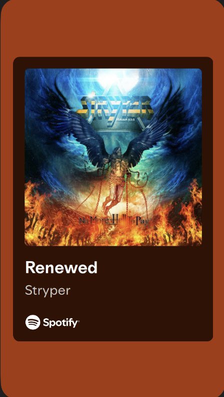 preputnickeric's tweet photo. #MonthInMyEars
Sept 25 - A song from the 2010s by an artist who first released music before 1990
“Renewed” - Stryper
#MakeMe
🎶 I’m giving myself up and over to You 🎶
https://t.co/Wj3Lh2CG30 https://t.co/YQDhT4zyJ2
