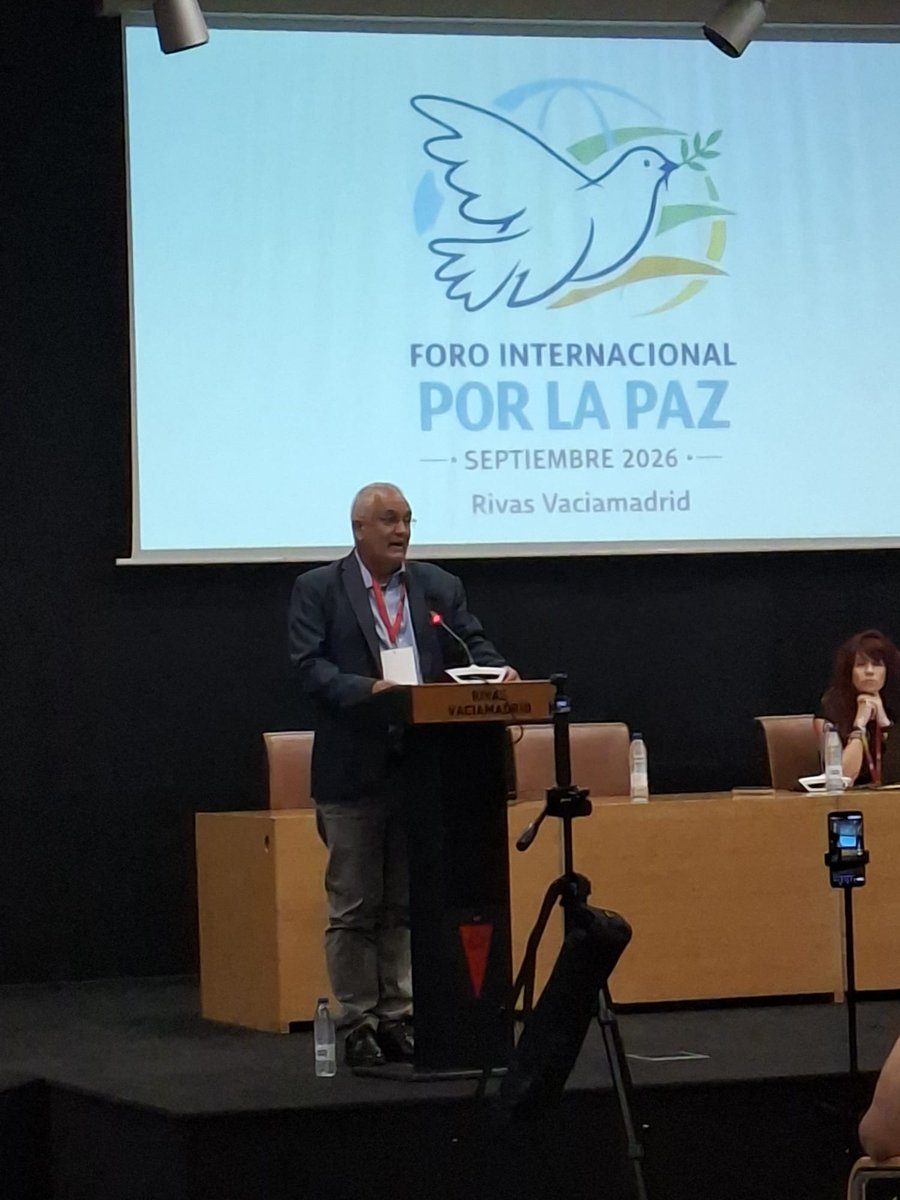 MMedina_Glez's tweet photo. Inició el Foro Internacional por la Paz en Madrid, importante espacio de debate y reflexión sobre temas de relevancia internacional. Delegación cubana encabezada por el Jefe del Dpto RRII del CCPCC, @EmilioLozadaG https://t.co/NGXUCZ9ZAQ