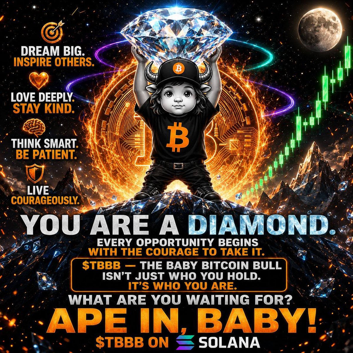 BabyBitcoinBull's tweet photo. 💎🙌 TBBB is built for the DIAMOND HANDED.

We’ve got holders who have been through the storms, the dips, the noise—and they’re STILL HERE.

No panic. No quit. No paper hands.

Just conviction, patience, and a community that believes in what we’re building. 🐂🔥

Diamond hands don’t fold. TBBB doesn’t either.