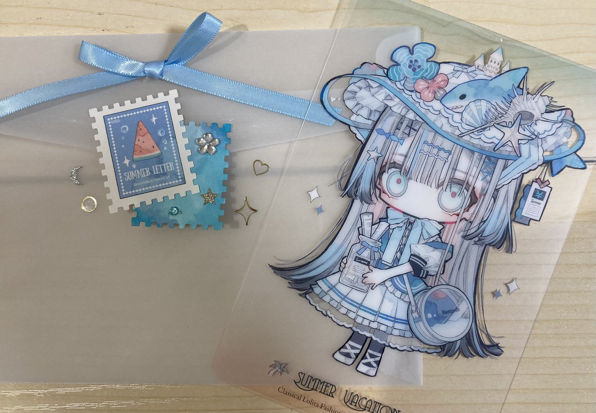 RabbitFuyuka's tweet photo. ハモンド華麗(@hamondo_karei )さんのクリアポストカ���ド女の子が届きました！
めちゃくちゃ可愛いです😭
名刺のも頂けてとっても嬉しいです！
ありがとうございました🫶 https://t.co/6gkyD1YdJZ