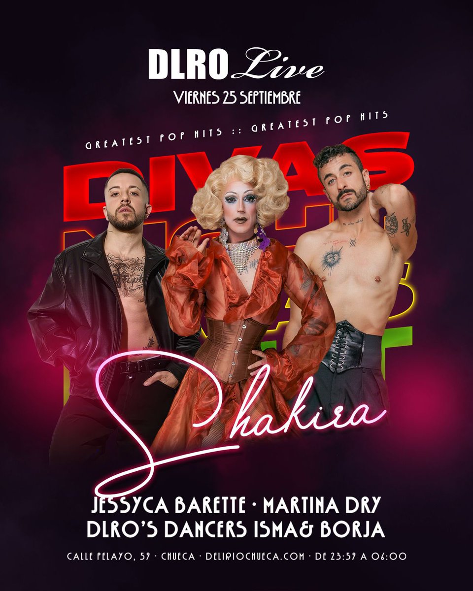 DLROLive's tweet photo. Ⓥⓘⓔⓡⓝⓔⓢ - 💥 𝗗𝗜𝗩𝗔𝗦 𝗡𝗜𝗚𝗛𝗧 🅢🅗🅐🅚🅘🅡🅐

⏰ 𝟤𝟥.𝟧𝟫 - 𝟢𝟨.𝟢𝟢 - 💃 ꜱʜᴏᴡ 𝟢𝟢.𝟥𝟢ʜ

𝙅𝙚𝙨𝙨𝙮𝙘𝙖 𝘽𝙖𝙧𝙚𝙩𝙩𝙚 - 𝑴𝒂𝒓𝒕𝒊𝒏𝒂 𝑫𝒓𝒚 𝘿𝙟 - 𝘿𝙇𝙍𝙊’𝙨 𝘿𝙖𝙣𝙘𝙚𝙧𝙨: 𝑰𝒔𝒎𝒂 &amp; 𝘽𝙤𝙧𝙟𝙖

📍🅒🅐🅛🅛🅔 🅟🅔🅛🅐🅨🅞 ❺❾ https://t.co/mPe1njvpAS