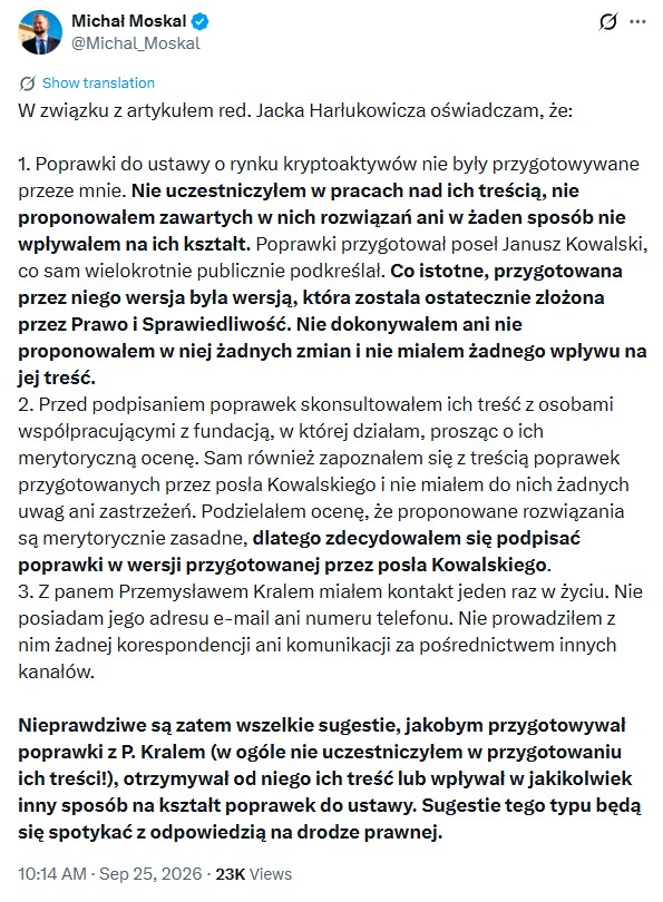 GasewiczJarek's tweet photo. Ależ się ci pisowcy gryzą. Aż miło patrzeć.
A wszystko przez taką niby-aferkę ZondaCrypto, z którą oni podobno nie mają nic wspólnego.

Już wiedzą, że nikt nie wierzy w bajki o tym, że to nie jest afera PiS i Konfederacji. Na dodatek Moskal i Kowalski odgrywają w niej ważne role. https://t.co/OBuLWDVPcC