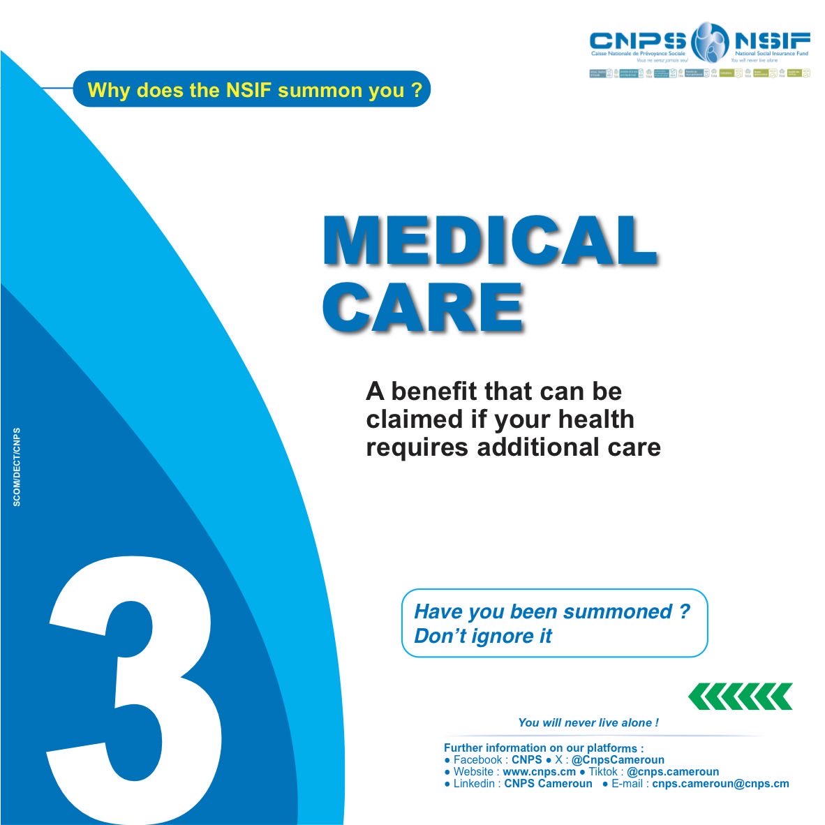 CnpsCameroun's tweet photo. 📢 WORK-RELATED ACCIDENTS & OCCUPATIONAL DISEASES
When processing a work-related accident or occupational disease claim, you may be asked to attend an appointment to help move your case forward.
👉 Here are 3 reasons why.
#Youwillneverlivealone
#NSIF #WorkRelatedAccident https://t.co/5IBDjLpEp5