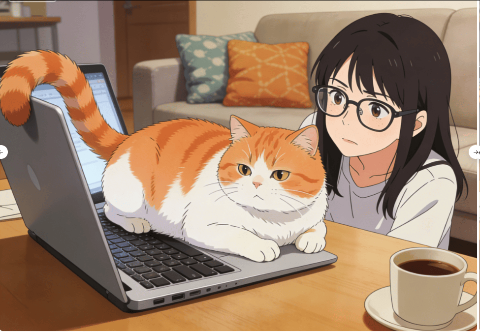 LynellCharewui's tweet photo. [Work screen minimized to 10%, cat napping on keyboard, coffee cold] When the boss checks my screen:  Me: pretending to type ]， https://t.co/6sRMvzsHJn