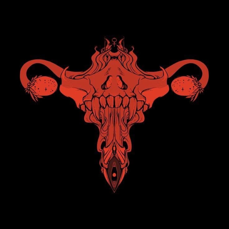 pmamtraveller's tweet photo. "Death Metal Uterus", created by 
 artist Jennifer O'Toole https://t.co/amstn4KvtW