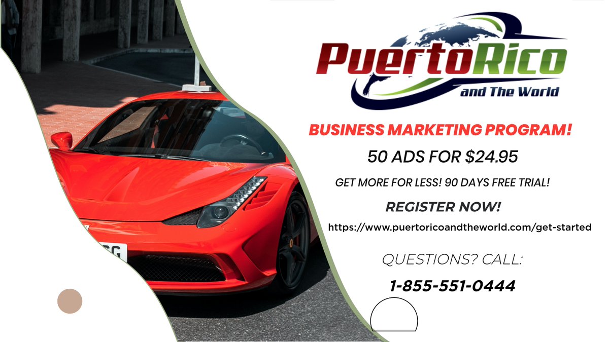 prandtheworld's tweet photo. TRY OUR MARKETING PROGRAM?
Business, Individual & DFY (done for you) Memberships for ALL Industries!
Visit: https://t.co/ngmRIWRKs0
#salesagents #membership #puertorico #allindustries #insidesales #internetsales #worldwide #individuals #businessowners #freetrial #business https://t.co/S5onHWi4KD