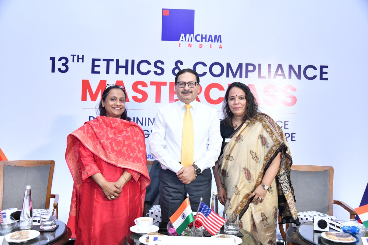 AmchamIndia's tweet photo. Geopolitics is increasingly becoming a core compliance consideration for global business.
 
At AMCHAM India’s 13th Ethics & Compliance Masterclass themed ‘Reimagining Legal & Compliance in a Changing Business Landscape,’ a fireside chat between Mr. @SafiAhsanRizvi , Risk Analyst & Geo-Strategist, Former Special Director, Intelligence Bureau, Ms. Bhawna Ranganadhan, Chairperson – Ethics & Compliance Committee, AMCHAM and Sr. Vice President & Deputy, General Counsel, Legal Compliance, Genpact, and Ms. Piya Haldar, Co-Chairperson – Ethics & Compliance Committee, AMCHAM and Chief Compliance Officer, India, Global Compliance Assurance Leader, Honeywell Technologies, on ‘The Geopolitics of Compliance: From Risk Control to Strategic Resilience’ examined how global shifts are reshaping the compliance agenda.
 
The discussion focused on the intersection of sanctions, export controls and trade restrictions, and their implications for supply chains, and third-party risk.
 
It also explored intelligence-led early-warning approaches to identify emerging risks, alongside responsible AI adoption, and effective governance guardrails.
 
The takeaway: geopolitical awareness is becoming integral to building resilient, forward-looking compliance frameworks.
 
#AMCHAMIndia #EthicsAndCompliance #Geopolitics #Compliance #StrategicResilience