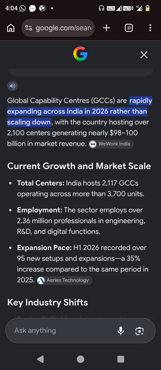 ArchivesUn21498's tweet photo. @ankit0708 @Prabhat38178142 @babubhaiiiiii Bullshit ... Pune, Hyderabad are dominating in opening of gcc ! Firing at Oracle and microsoft mostly is for manager roles and is to sav more money for ai capex ! https://t.co/wUorhU3K0L