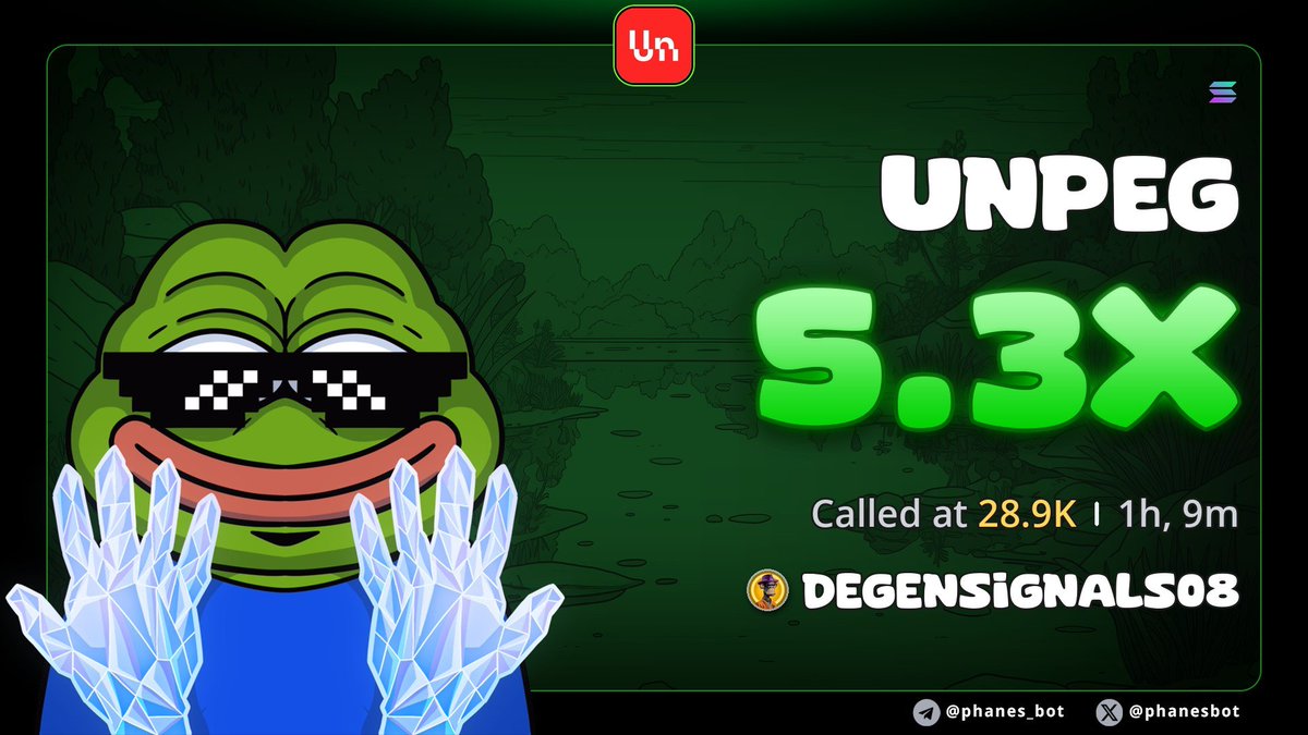 DEGENSIGNALS08's tweet photo. 5.3x from my $UNPEG call. 🚀🔥

Spotted it early. Knew the momentum was coming. 📈

CA: gBKgRzx2JZ3gSanVAN7aWDKNDbSTxSx4WTWNvywpump

#Solana #SolanaMemecoins #Memecoin https://t.co/5WzSBprcq7