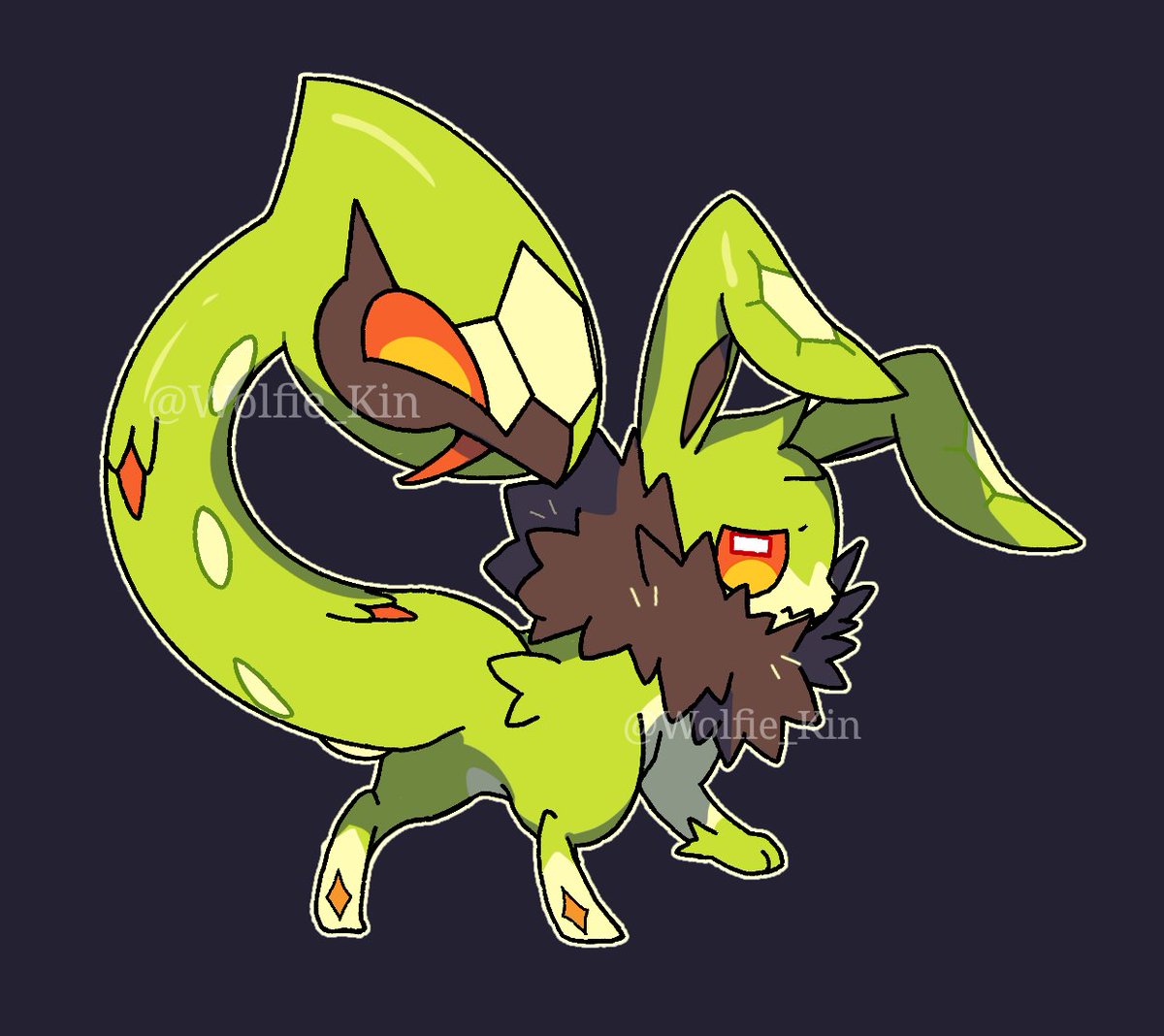 kin_wolfie's tweet photo. Hi everyone! Here is an concept for a bug type eeveelution! His name is Lureon
He is based on the caterpillar with the "snake" tail.
(Big tanks to my friend for the help and advices @Red_brb )
.
#pokemon #pokemonart #myart #eevee #eeveelution #イーブイ https://t.co/aepPPCYhzF
