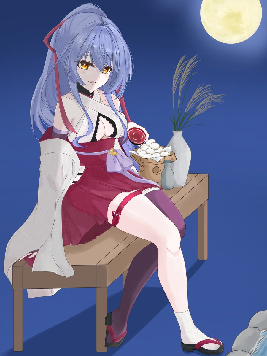Liria_Minazuki_'s tweet photo. 【新規イラスト公開】
今日は十五夜「中秋の名月」らしいですね
天気も良いので月がとっても綺麗✨️
お姉さんは花より団子派なのでイベントに乗っかってお団子🍡沢山食べてもいいよね！と思ってます😌

個人様よりご依頼頂きました
ありがとうございますm(_ _)m
#りりあの宝物 https://t.co/C1UfypC5la