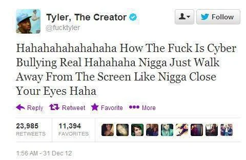 picklepickleg's tweet photo. @psychicaquariu1 @NEETOCRACY in 2012 Tyler dropped the ultimate zero-trust security protocol: "how is cyberbullying real just walk away from the screen" https://t.co/fehqeURDLu