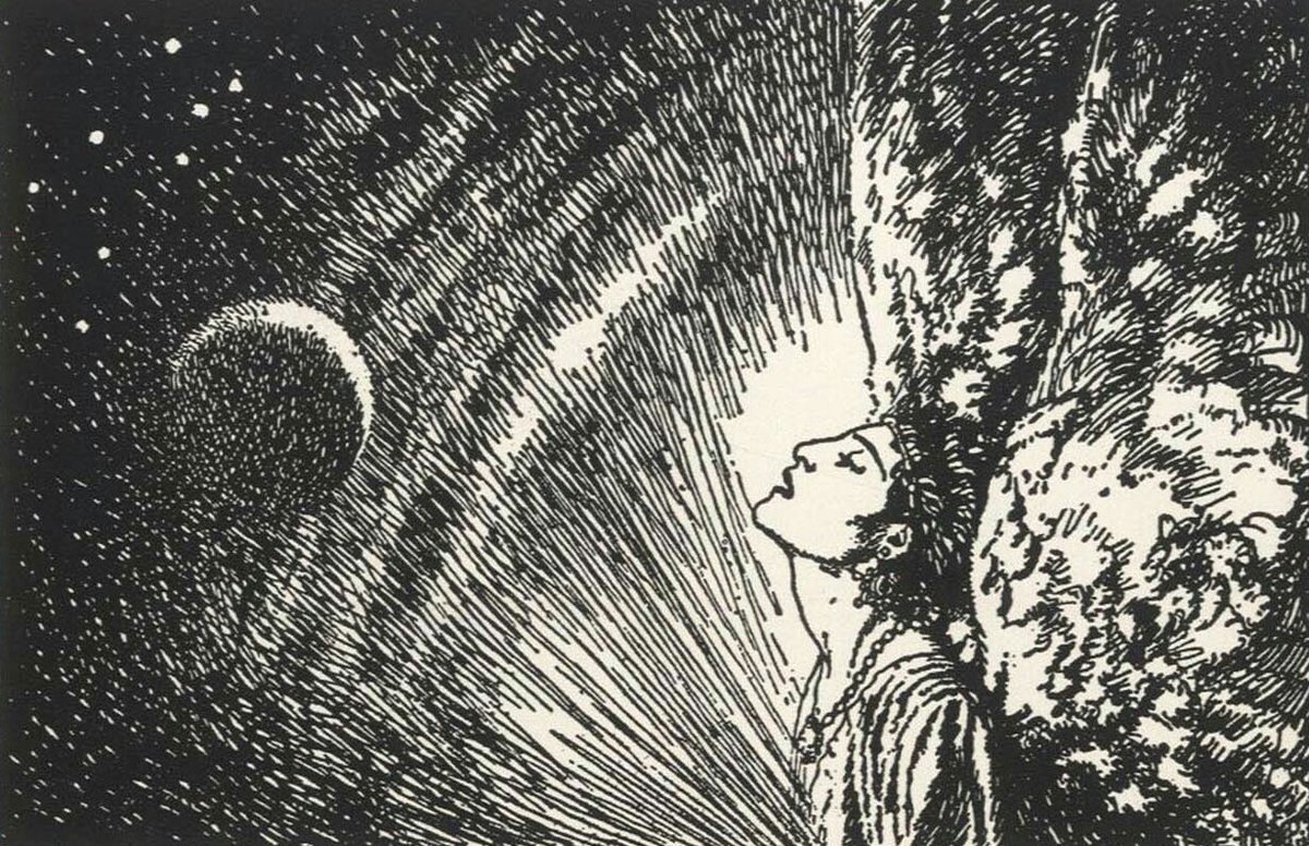 archaeologyart's tweet photo. Illustrations from Edgar Allan Poe’s The Bells and Other Poems by Edmund Dulac (1912) https://t.co/mVNb7993Xv