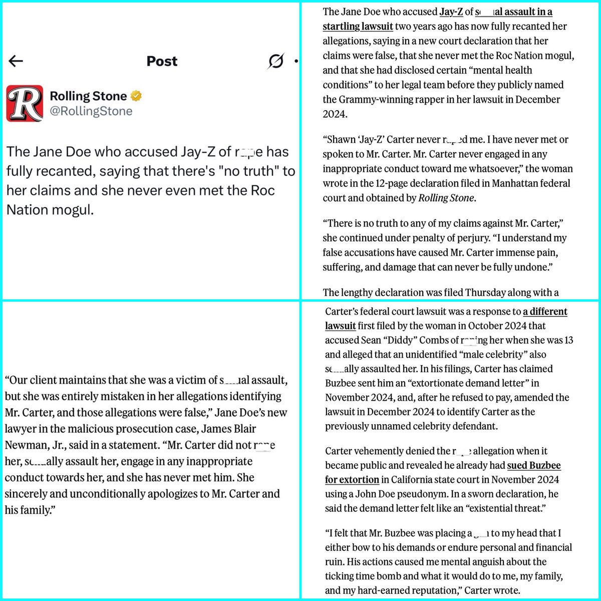 2Cool2Blog's tweet photo. According to Rolling Stone the Jane Doe that made claims against Jay Z has now fully recanted their statements https://t.co/UIgaiI4muv