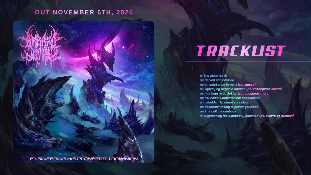 Defstar666's tweet photo. 🔜 ORBITAL GATE - Engineering His Planetary Dominion

🗓️November 6, 2026
🏷️DOGI Recordings
https://t.co/2OqKrgzbWw

#OrbitalGate #US #scifi #slamming #brutaldeath https://t.co/i5E2AlqXkH